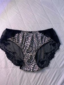 Leopard Print Lace Trim Briefs