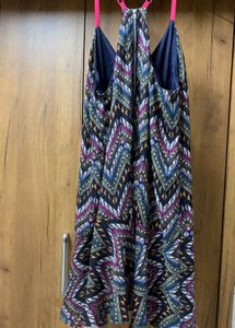Boho Print Halter Neck Dress