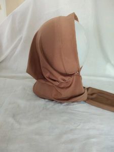 Ready made hijab. Solid Brown