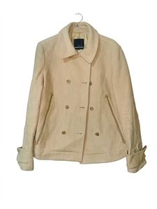 Women's Cream Double-Breasted Jacket