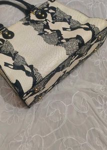 Snakeskin Print Handbag