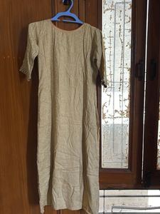 Stylish Beige Kurta with Embellishments