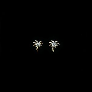 Minimal Anti‑Tarnish Golden PalmTree Stud Earrings