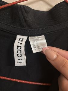 Black Cropped Polo Shirt