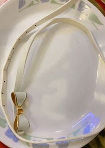 Cute White Bow Belt