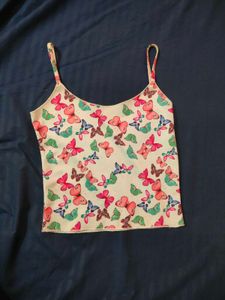 Cute Butterfly Print Camisole Top