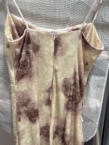 Brown &amp; Beige Tie-Dye Slip Dress