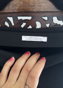 Zara New Textured Minimalist Black Mini Skirt