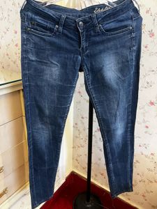 Womens Blue Wash Denim Jeans