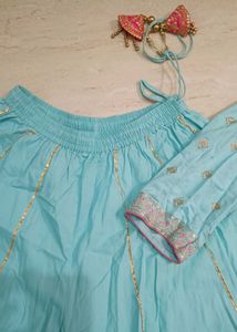 Blue Sharara Suit Set | Anarkali Kurti +