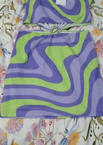 Retro Swirl Cut-Out Mini Dress