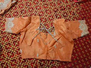 Rust Orange Pure Silk Saree