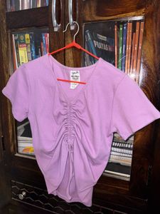 Ruched V-Neck Crop Top