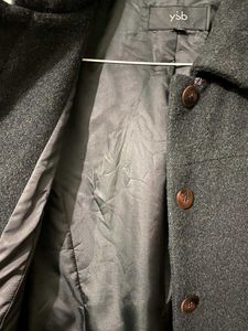 Elegant Grey Wool Blend Coat