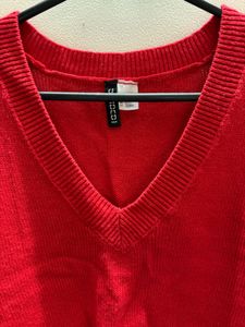 Red V-Neck H&amp;M Sweater