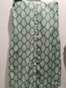 Green &amp; White Striped Linen Pants