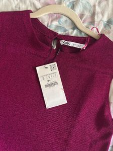 Sparkly Magenta Sleeveless Top