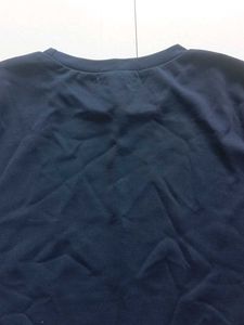 Navy Blue Cutout Crop Top