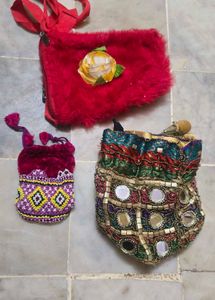 Set of 3 Bohemian Style Purses