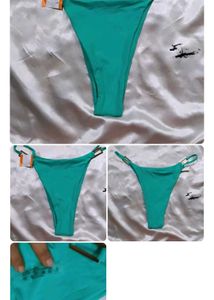 Aqua Bikini Top with Black