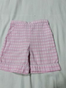 Pink Plaid shorts dress
