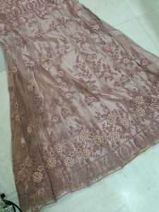 Net Un Stitched Gown