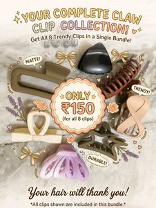 8 Trendy Claw Clips Bundle