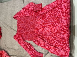 Ruby Waves Cotton Dress