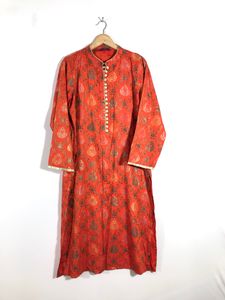 Orange Printed Kurta(Women’s)
