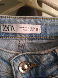 Zara Light Wash Flare Jeans
