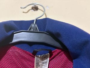 Blue &amp; Black Hooded Windbreaker Jacket