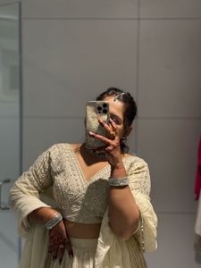 Ivory Embellished Lehenga Choli Set