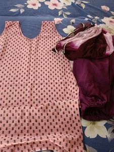 Pink Printed Kurta Set with Dupatta