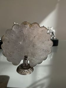 Decorative Silver Peacock Showpiece