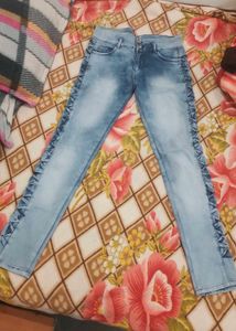 stratchable girls jeans combo