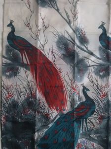 Peacock Print Saree