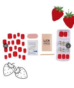 Matte Red &amp; Plaid Press-On Nails
