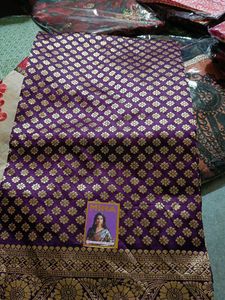 Vibrant Purple Silk Saree