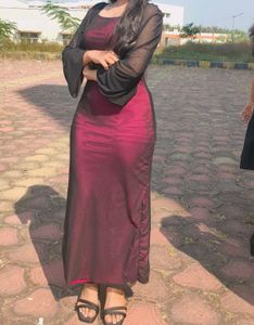 Elegant Maroon Evening Gown