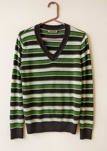 Striped V-Neck Sweater