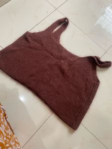 Coffee brown crop Top