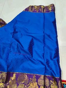 pure Elegant Royal Blue Silk Saree