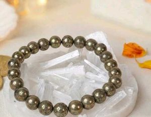 Pyrite Beaded Bracelet - Good Vibes