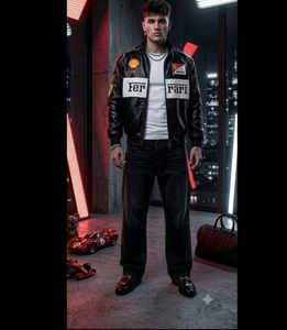 Leather Ferrari F1 Racing Jacket
