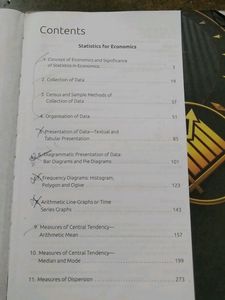 Statistics Economics For Class 11th CBSE Book