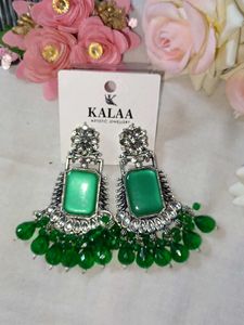 Stunning Green Dangle Earrings