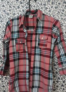 women's Plaid Long Sleeve Shirt with Inner Tee
