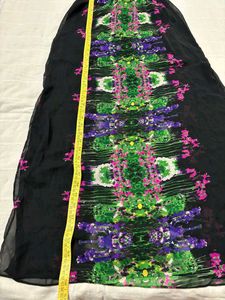 Black Maxi Dress with Boho Print