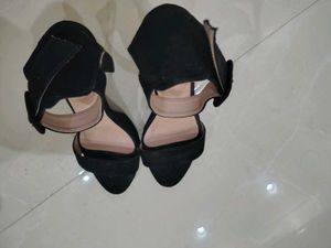 Black Suede Block Heels