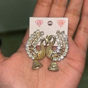 Elegant Peacock Jhumka Earrings
